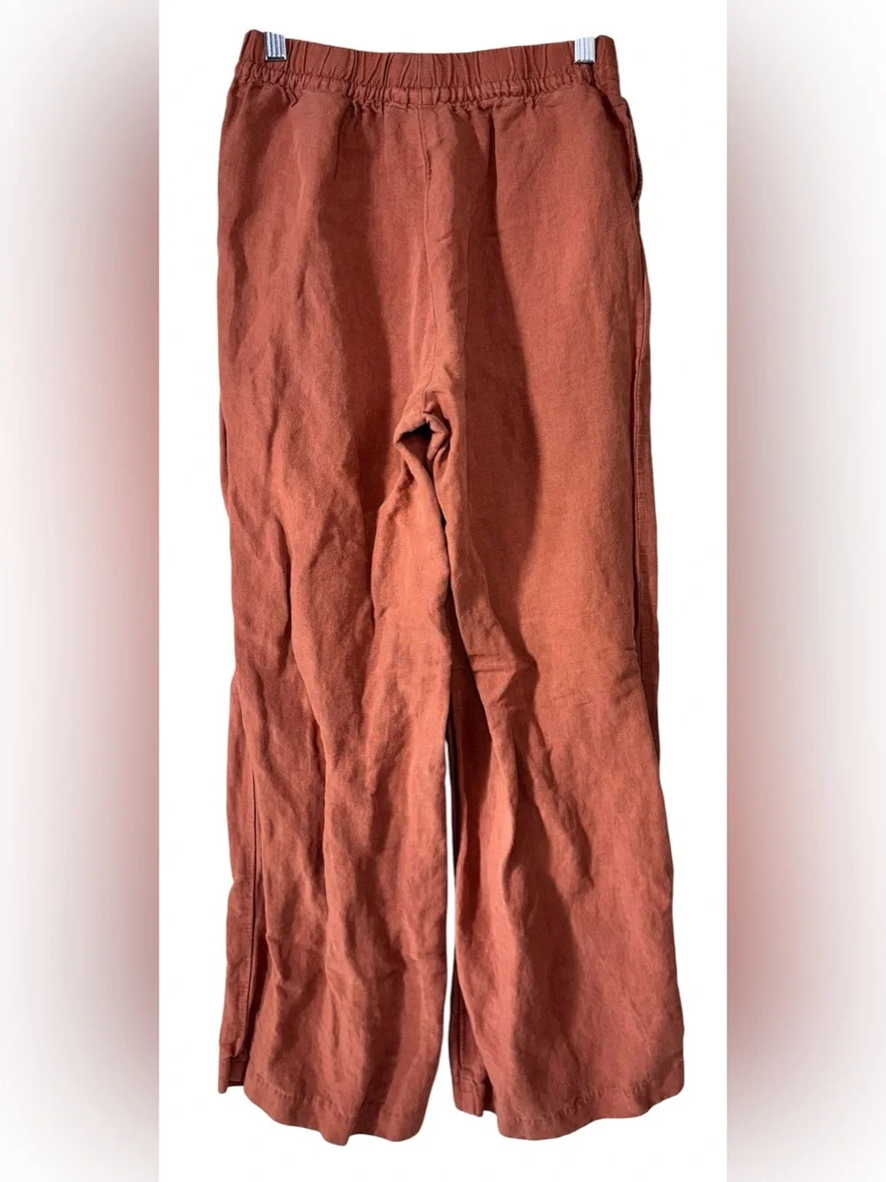 H&M Linen-Blend Pull-On Drawstring Wide Leg Trouser Pants | Women’s XS